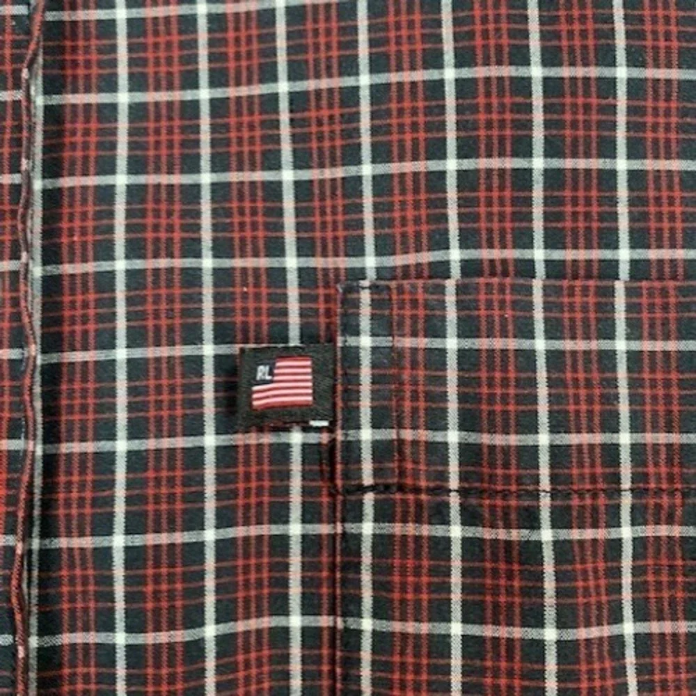 Ralph Lauren Jeans Company Plaid Button Down‎ Shirt Men's 2XL Cotton Long Sleeve